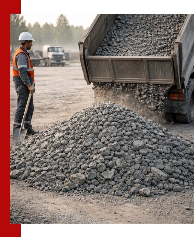 Гранитный щебень фракции 100–201 для строительства в Когалыме