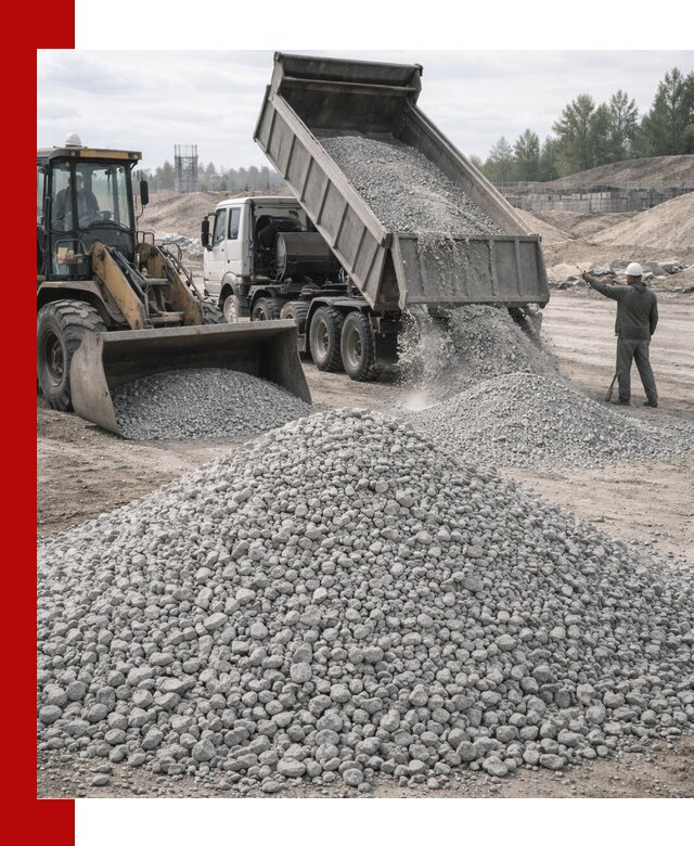 Доставка известнякового щебня фр. 5–20 в Когалыме