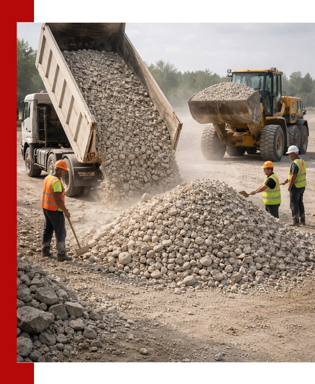 Доставка известнякового щебня фр. 40-70 в Когалыме