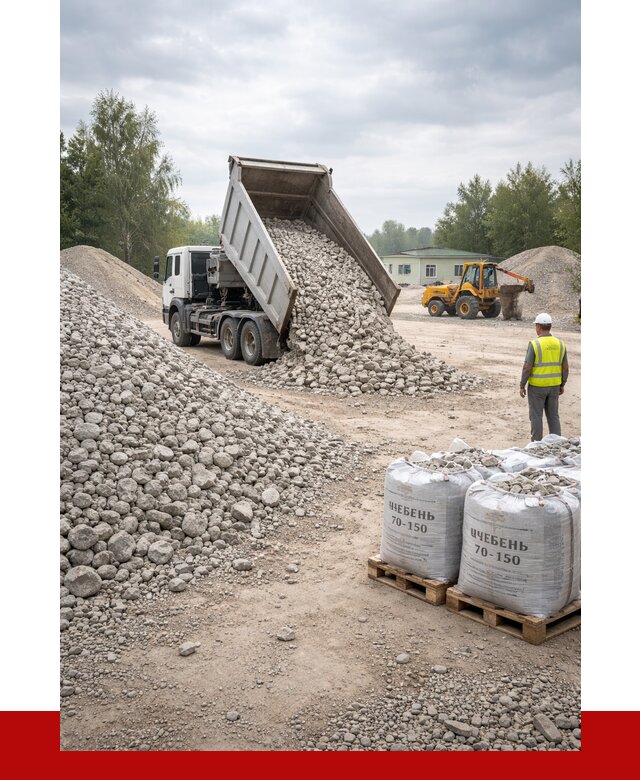 Известняковый щебень фракция 70-150 в Когалыме от 1292 р. | ПРОНЕРУДКгл