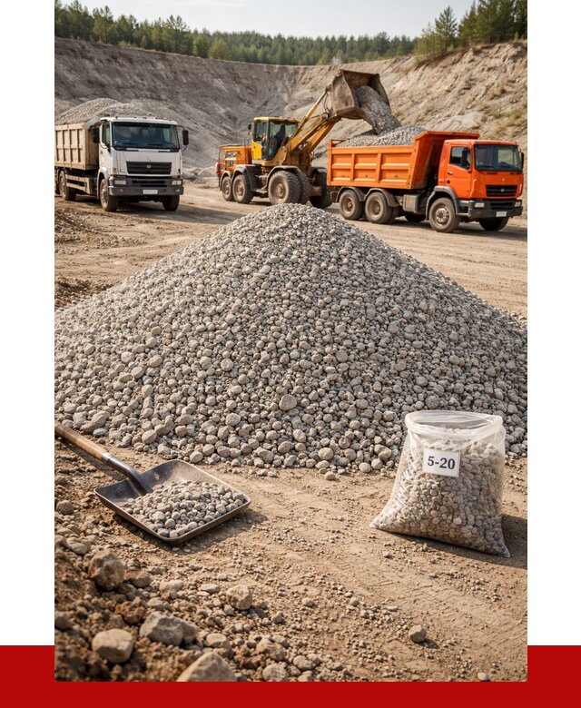 Доломитовый щебень фр. 5-20 в Когалыме от 4342 р. | ПРОНЕРУДКгл