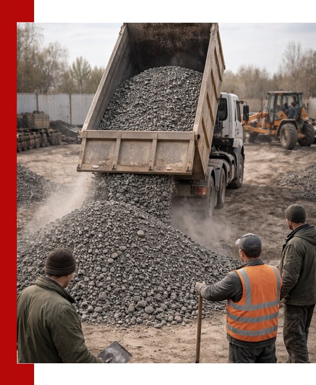 Доставка шлакового щебня в удобные сроки по выгодной цене в Когалыме