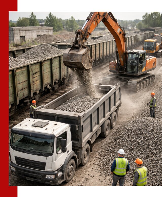 Железнодорожный щебень фракция 25–60 для поставок в Когалыме