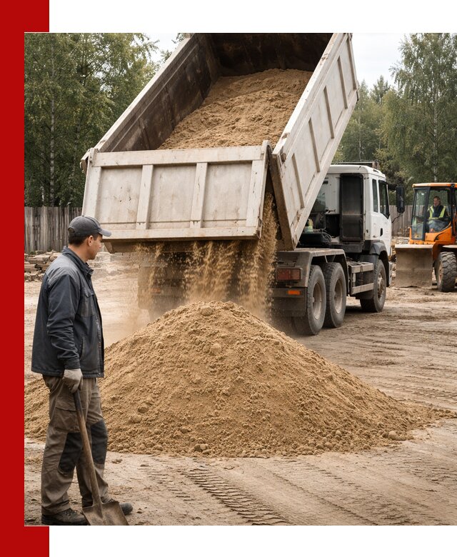 Доставка и продажа песка с разгрузкой в Когалыме