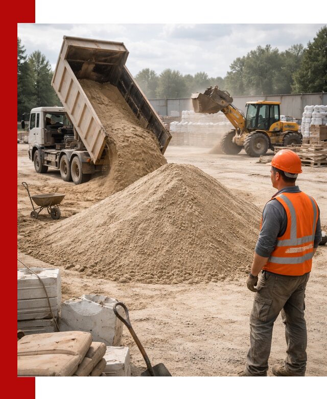 Доставка строительного песка с самосвалом в Когалыме