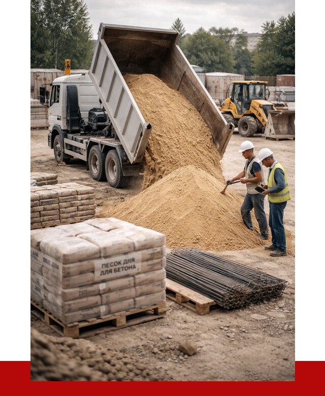 Песок для бетона в Когалыме от 2585 р. с доставкой, ПРОНЕРУДКгл