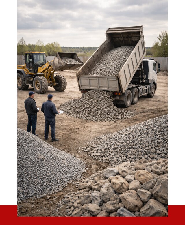 Гравий и камень с доставкой в Когалыме от 4342 р. - ПРОНЕРУДКгл