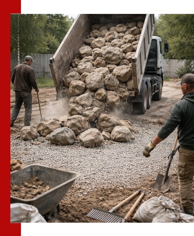 Доставка и укладка булыжника в Когалыме