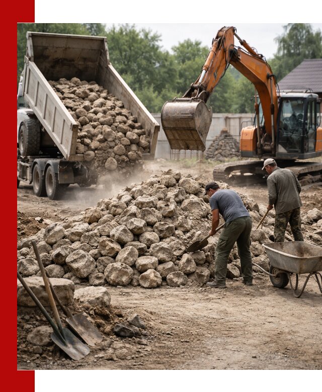 Доставка и разгрузка бутового камня в Когалыме