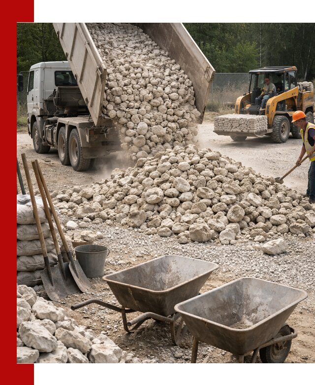 Доставка и продажа бутового известнякового камня в Когалыме