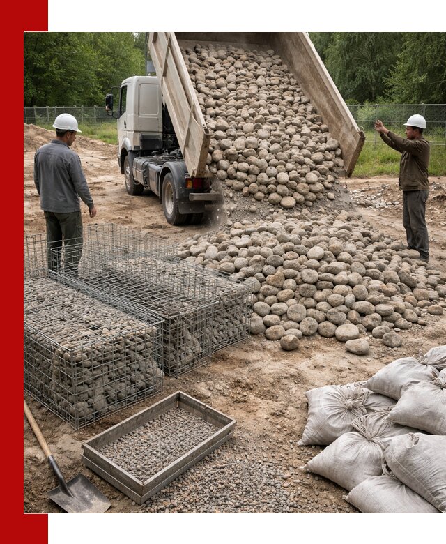 Камень для габионов фракция 70–151 в Когалыме