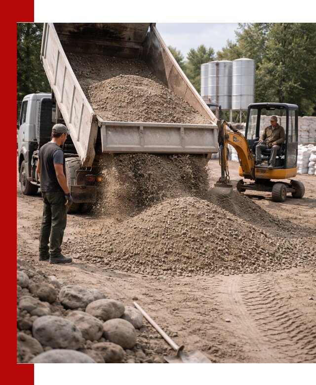 Доставка ПГС С3 в Когалыме самосвалами и миксерами