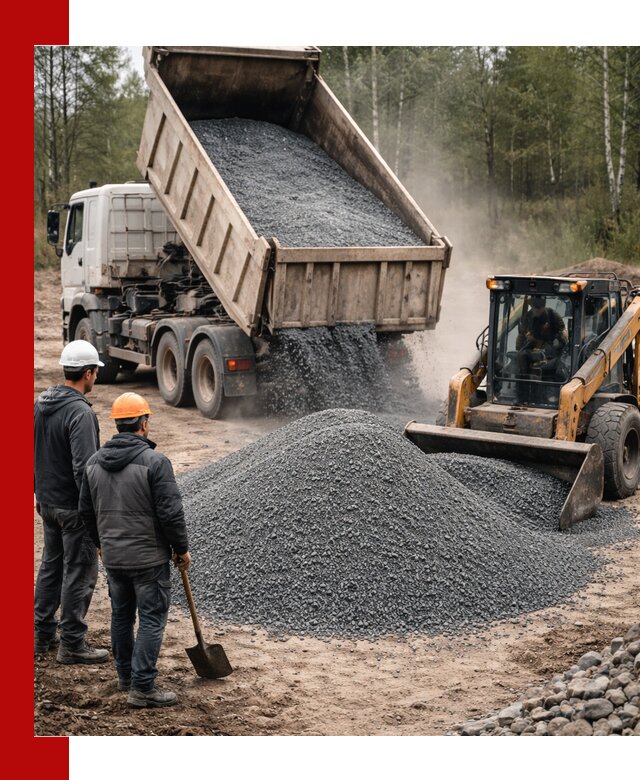 Гранитный отсев 0-5 с доставкой и разгрузкой в Когалыме