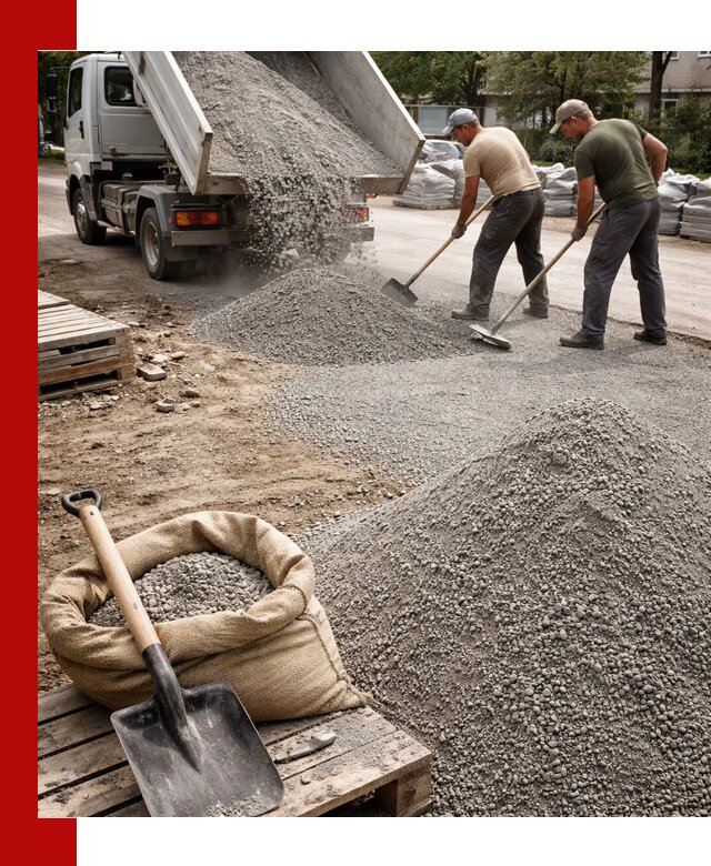 Отсев для тротуарной плитки в Когалыме — доставка и укладка