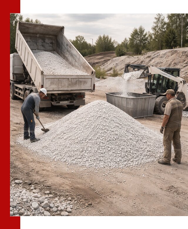 Доставка и продажа белой мраморной крошки в Когалыме