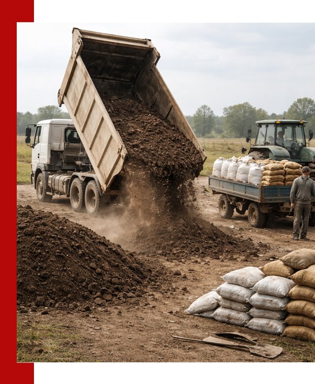 Доставка грунта и удобрений оптом в Когалыме для сельхоз и строительства