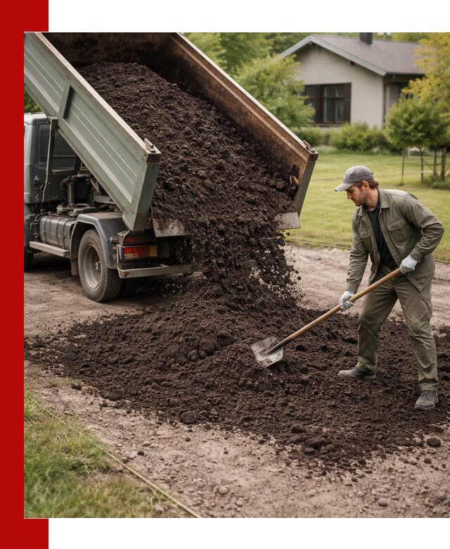 Чернозем для газона с доставкой в Когалыме быстро и качественно