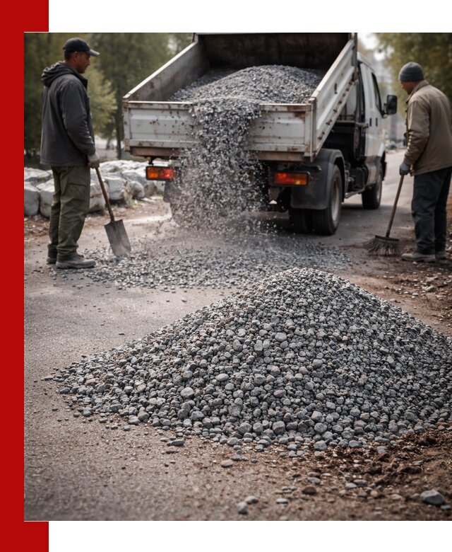 Гранитная крошка для посыпки дорог и тротуаров в Когалыме