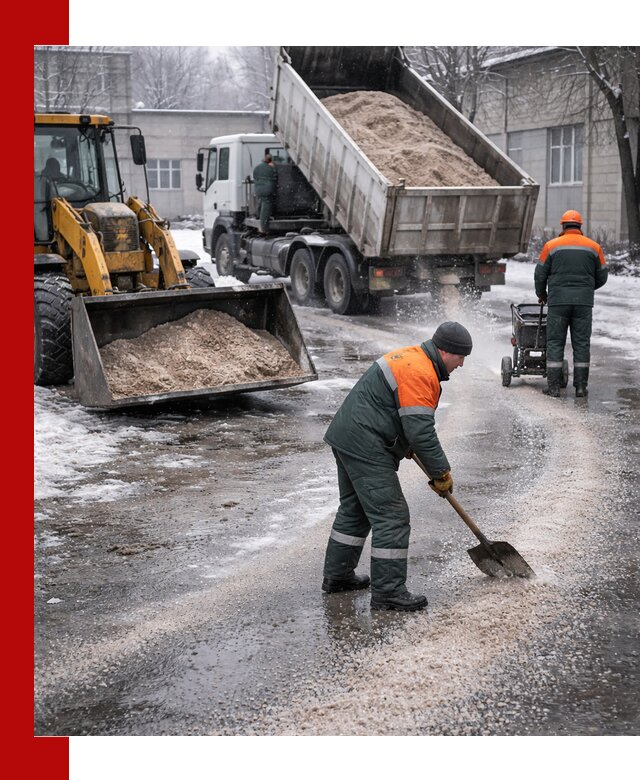 Реагент против гололеда с доставкой и нанесением в Когалыме