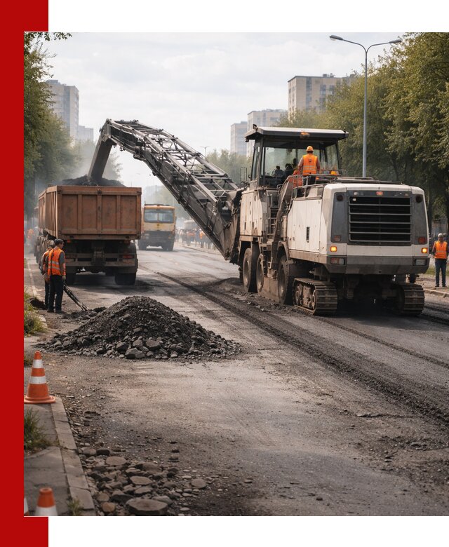 Фрезерованный асфальт в Когалыме — удаление и вывоз старого покрытия