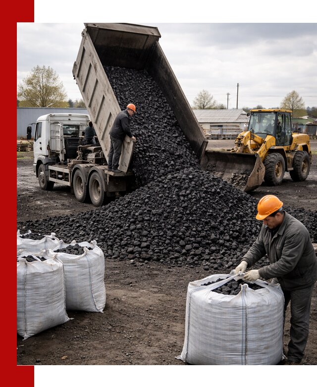 Доставка каменного угля в Когалыме оптом и в розницу