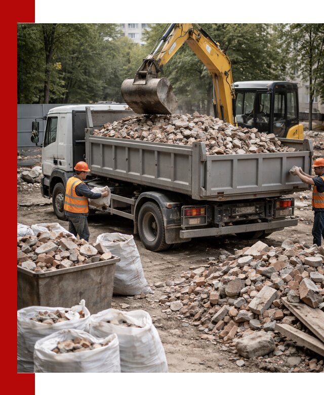 Вывоз строительного мусора в Когалыме с самосвалами и контейнерами
